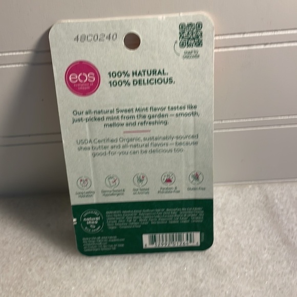 Eos lip balm organic natural shea sweet mint green scented beauty makeup NEW - Picture 2 of 4